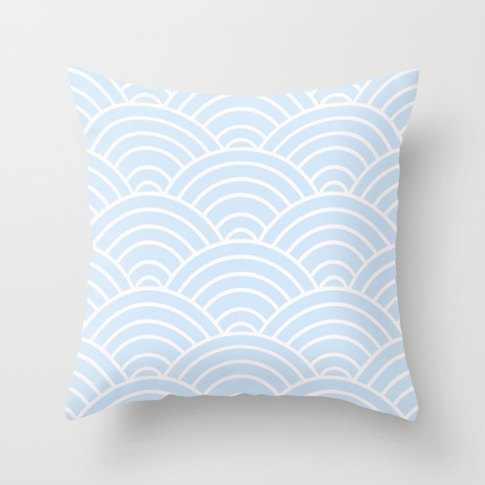 Light Blue Wave Pattern Throw Pillow By Nlmiller07art Society6
