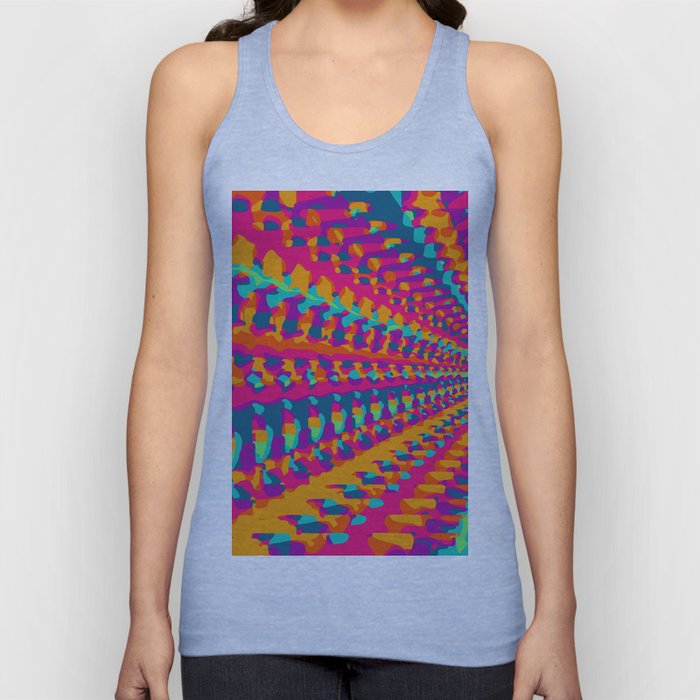 colorful art abstract background in pink blue green and orange Tank Top