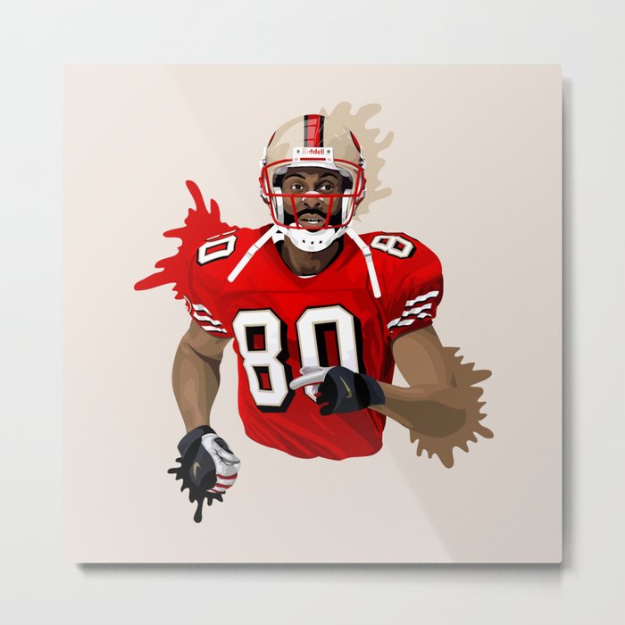 Jerry Rice Illustration Metal Print By Cheekymonkeyart Society6