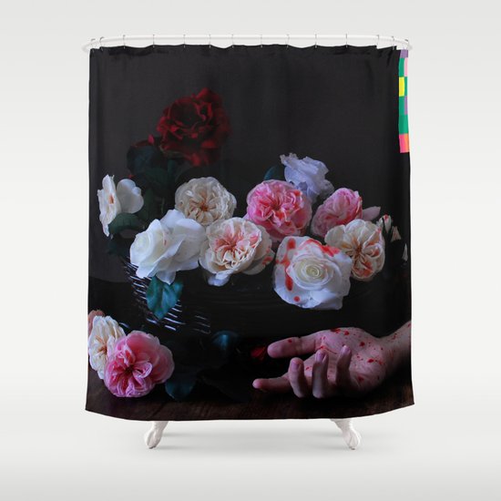 "Power, Corruption & Lies" by Cap Blackard Shower Curtain