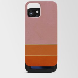Orange, Pink And Gold Abstract Painting iPhone Card Case