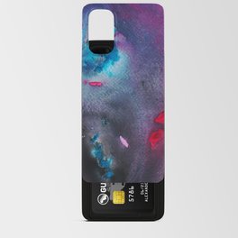 Neon Pink Blue Black Galaxy Swirl Milky Way Bacteria Colony Android Card Case