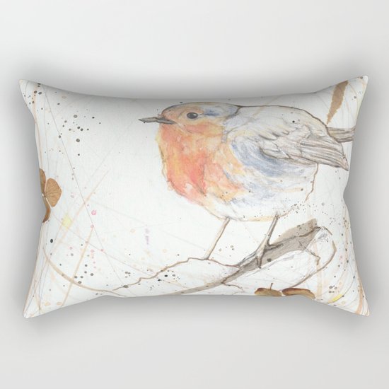 Kleine rote Vögelchen (Little red birdies) Rectangular Pillow
