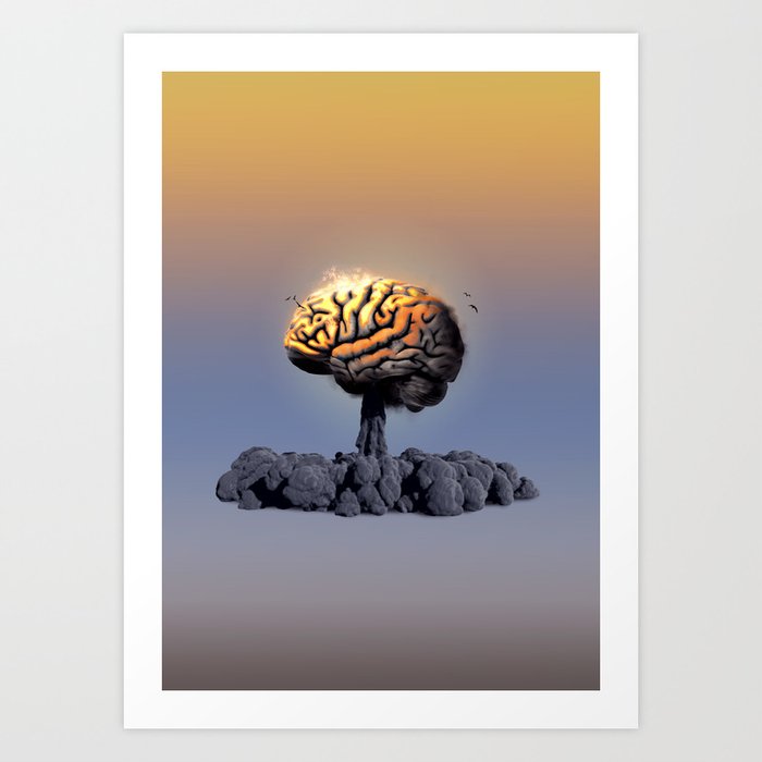 Brain Explosion Art Print