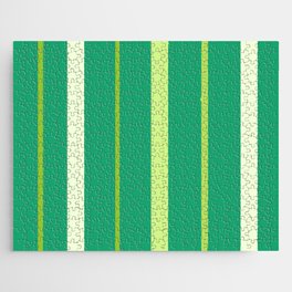 Green and White Striped Background Jigsaw Puzzle