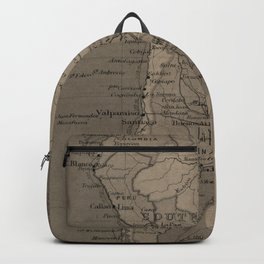 Vintage South America Map Backpack