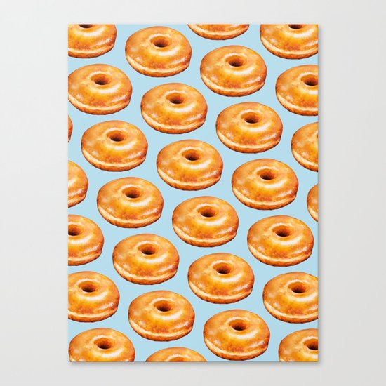 Donut Pattern - Glazed Canvas Print