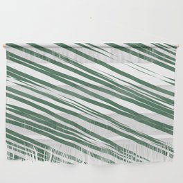 Leaf green stripes background Wall Hanging