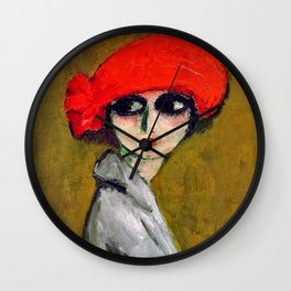 The Corn Poppy, Portrait of a Young Woman by Kees van Dongen Wall Clock