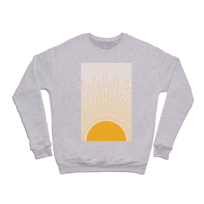 Sun Rise Art, Horizontal boho Sun Crewneck Sweatshirt