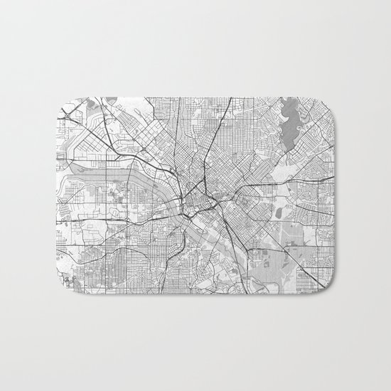 Dallas Map Line Bath Mat