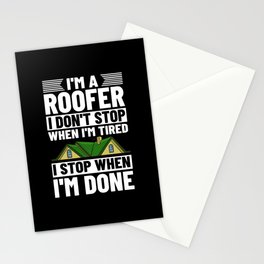 Roofing Roof Worker Contractor Roofer Repair Stationery Card