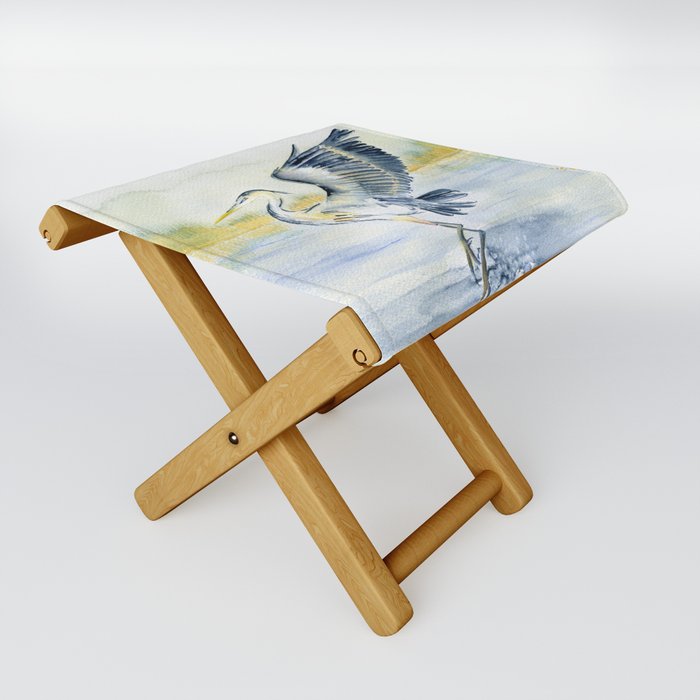 Great Blue Heron Folding Stool