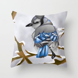 "Blue Jay" Throw Pillow