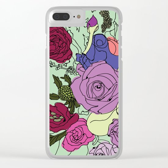 Flowers Bouquet Clear iPhone Case