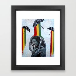 Rastafari Rain Framed Art Print