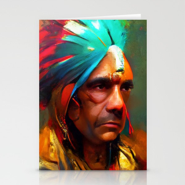 Native American Chief Stationery Cards