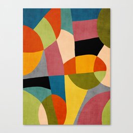 Colorful Modern MCM Abstract Shapes Canvas Print
