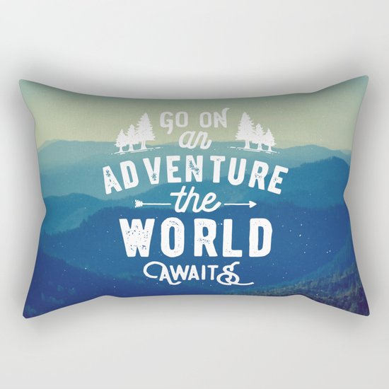 Adventure Quote Rectangular Pillow