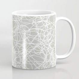Green and White Scribble Mosaic Pattern - Pratt and Lamberts 2022 Color of the Year Gray Mist 419B Mug