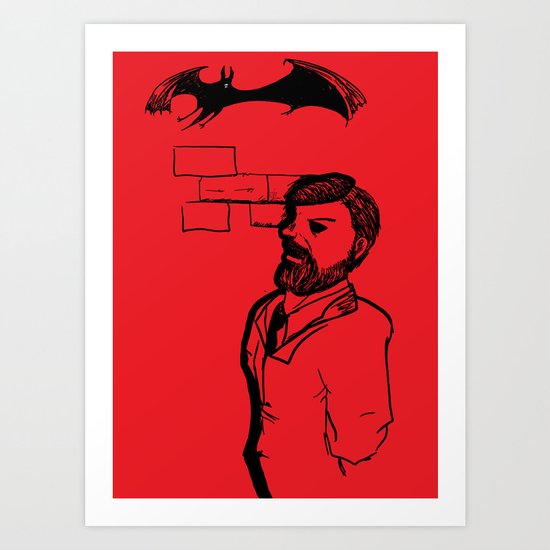 Bram Stoker Reflexion Art Print