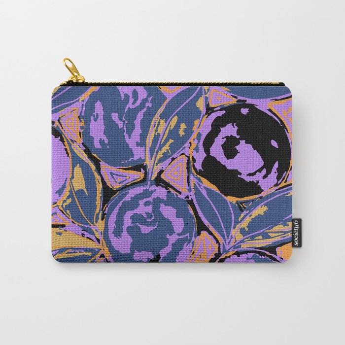 Purple Fruit Abundance - Vector. Carry-All Pouch