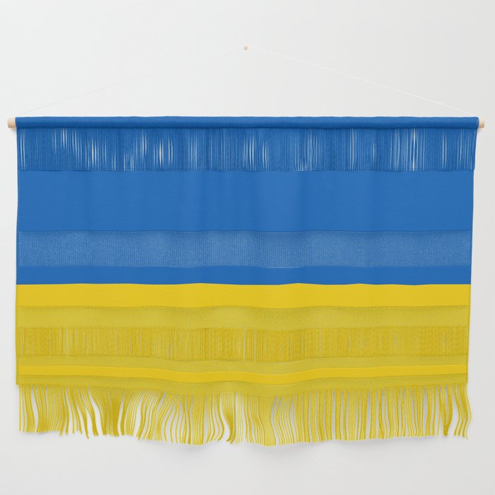 Sapphire and Yellow Solid Colors Ukraine Flag 100 Percent Commission Donated To IRC Read Bio Wall Hanging