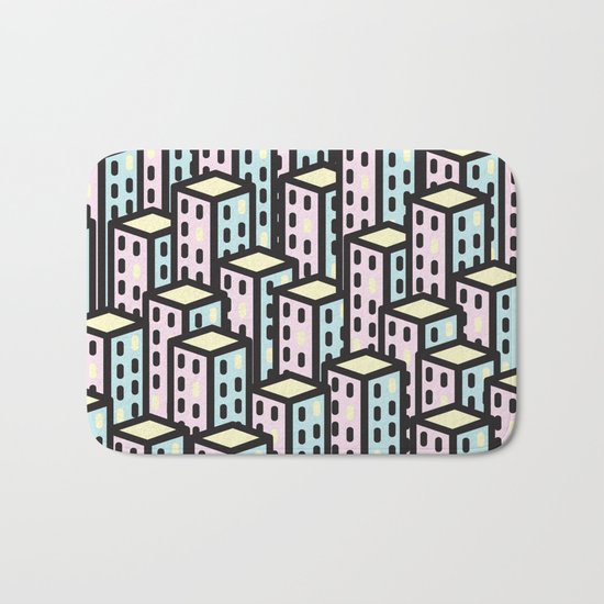 skyscrapers Bath Mat