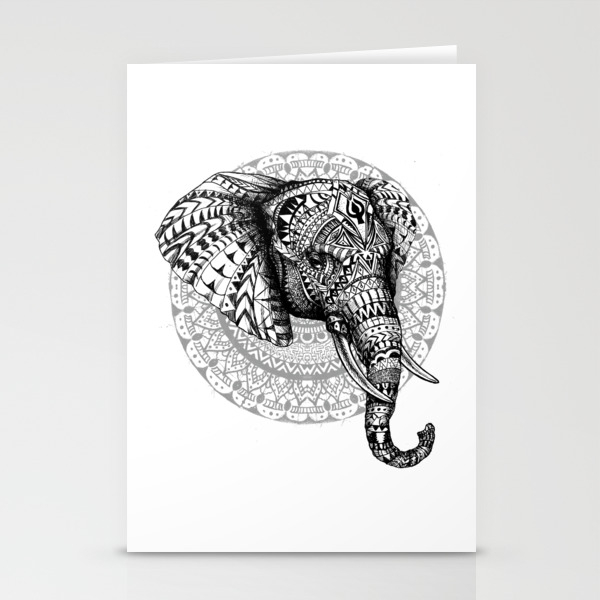 Mandala Elephant Stationery Cards by torimond | Society6