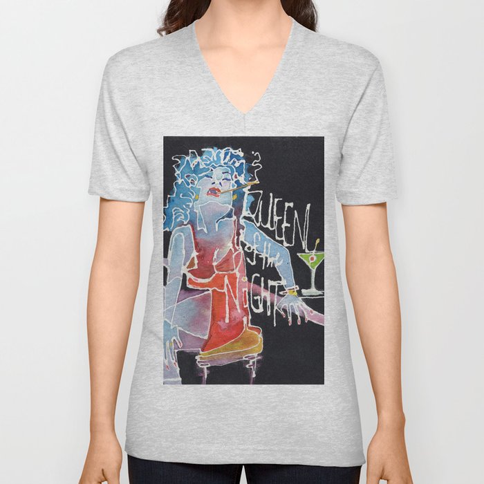 Queen of the Night V Neck T Shirt