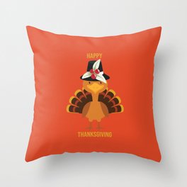 Happy Thanksgiving Throw Pillow | Holidays, Pie, Pattern, Family, Thanksgiving, Watercolor, Autumn, Dinner, Graphicdesign, Thanks 
