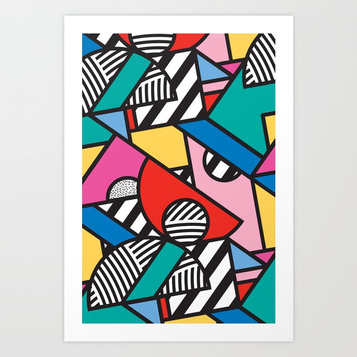 Colorful Memphis Milano Modern Geometric Shapes - 80s 90s