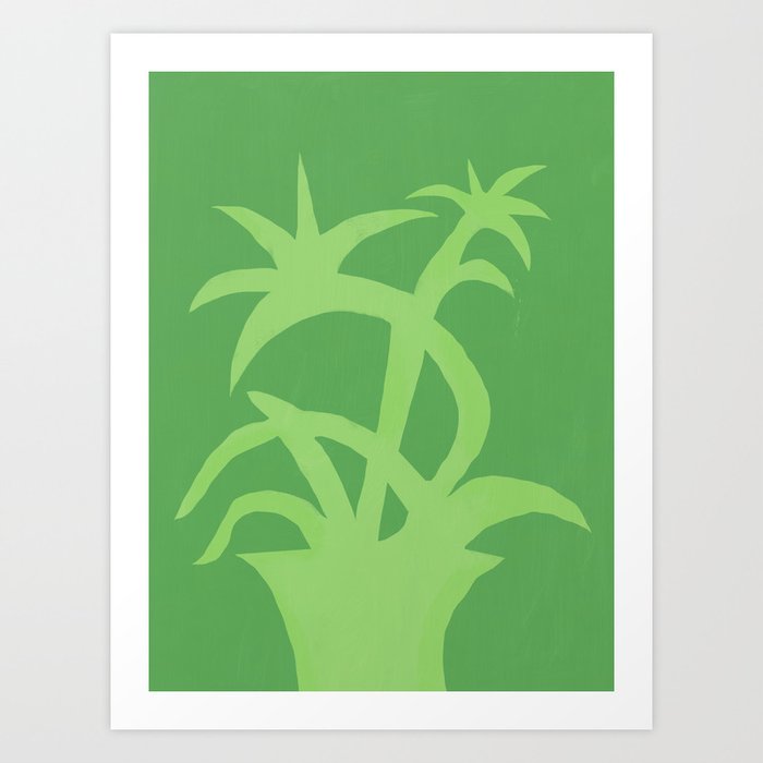 Green leafy plant Art Print