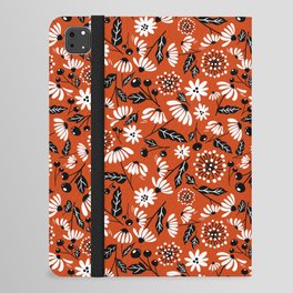Red Orange Daisy iPad Folio Case