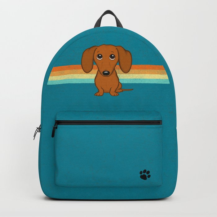 Cute Dachshund | Cartoon Wiener Dog Backpack