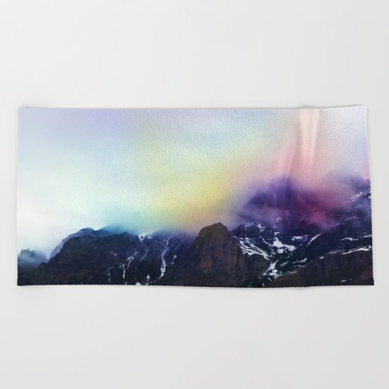 Mountain of Color Fog Beach Towel