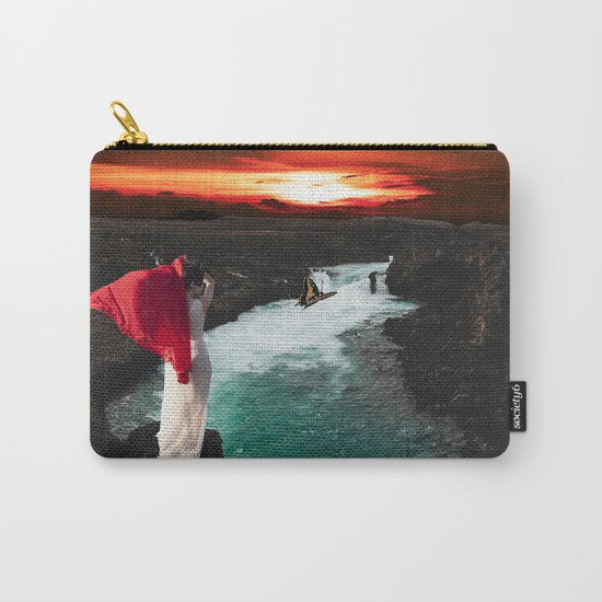 Woman with Drape Carry-All Pouch