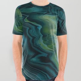 Mysterious sea-green agate All Over Graphic Tee