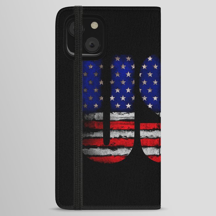 Distressed USA Flag iPhone Wallet Case