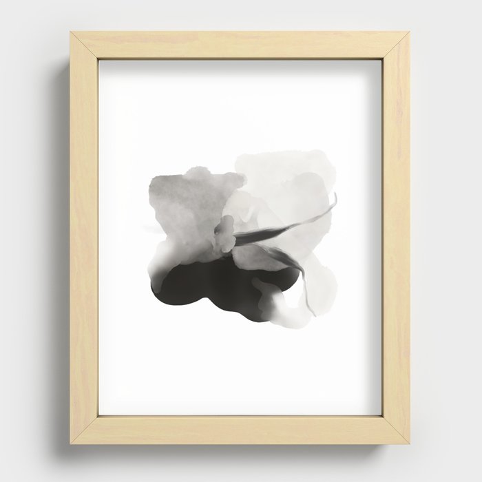 Delicate ink abstract butterfly Recessed Framed Print