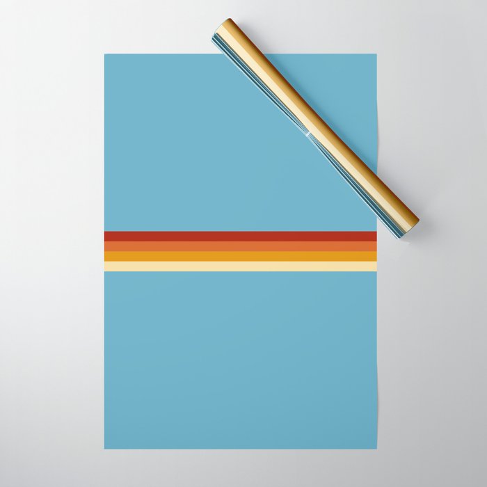 Losna - Classic Retro Summer Stripes Wrapping Paper