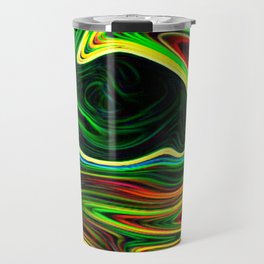 Abstract Neon Bird Travel Mug