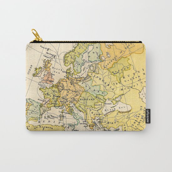 Europe During The 14th Century - Vintage Map Carry-All Pouch