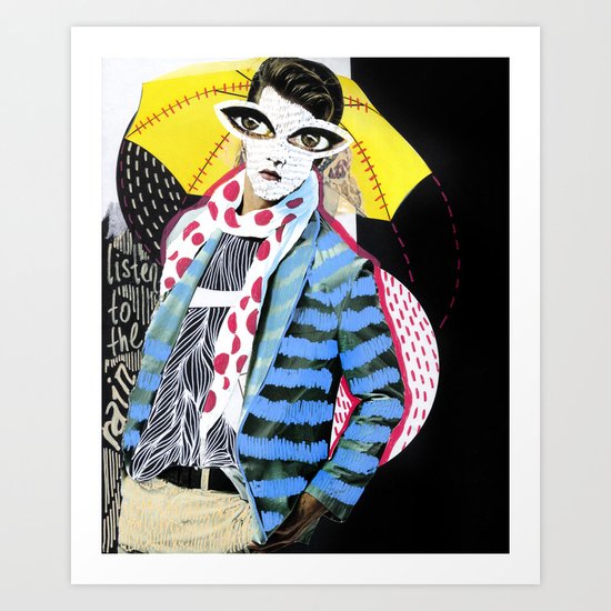 ::Man in the Rain:: Art Print