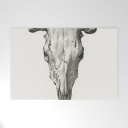 1816 Vintage Cow Skull Illustration  Welcome Mat