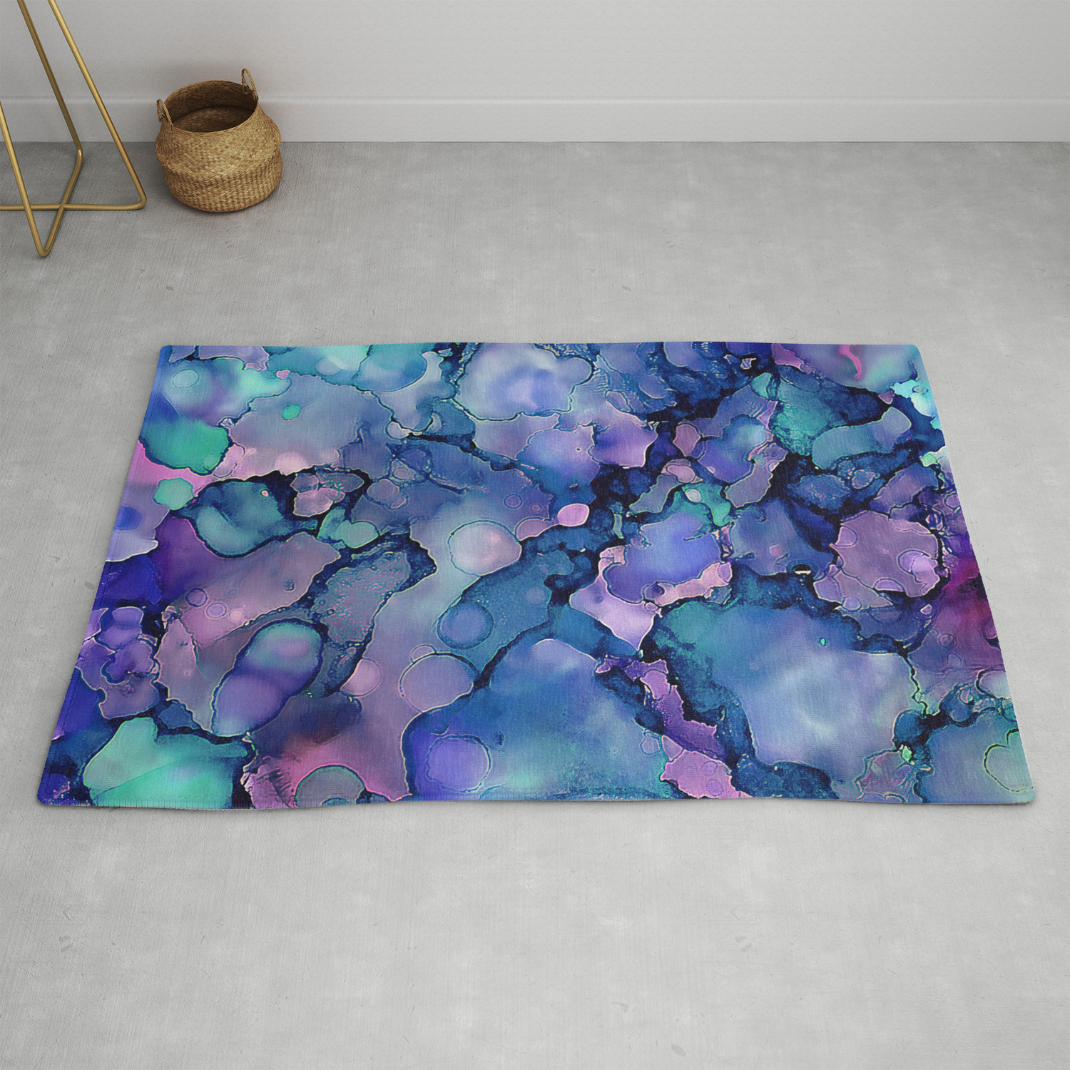 Abstract Alcohol Ink Painting 2 Rug By Klaraacel Society6