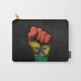 Ghana Flag on a Raised Clenched Fist Carry-All Pouch