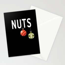 Funny Hanging Nuts December Holiday Christmas Stationery Card
