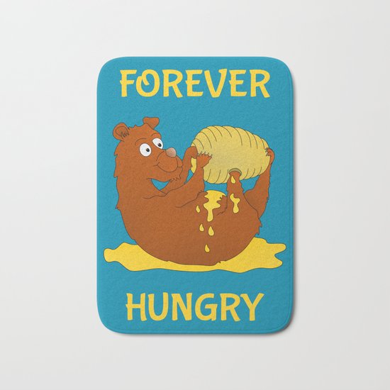 Hungry Bear Eating Honey Bath Mat
