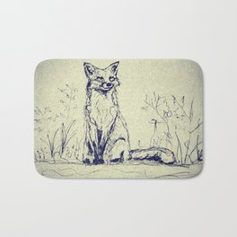 Sketchy Fox Bath Mat